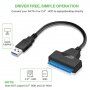 Cablu scurt / adaptor SSD de 2,5 "la USB 3.0 - negru