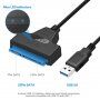 Cablu scurt / adaptor SSD de 2,5 "la USB 3.0 - negru