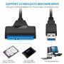 Cablu scurt / adaptor SSD de 2,5 "la USB 3.0 - negru