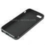 Carcasă transparentă spate, de protecţie, din plastic moale, pentru Apple iPhone 5 / 5S / SE (2016) - negru