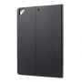 Husă MUTURAL, din piele artificială, cu stativ, pentru iPad 9,7" (2017/2018) / Pro 9,7" / Air 1 / 2 - negru cu broderie