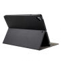 Husă MUTURAL, din piele artificială, cu stativ, pentru iPad 9,7" (2017/2018) / Pro 9,7" / Air 1 / 2 - negru cu broderie