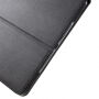 Husă MUTURAL, din piele artificială, cu stativ, pentru iPad 9,7" (2017/2018) / Pro 9,7" / Air 1 / 2 - negru cu broderie