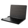Husă MUTURAL, din piele artificială, cu stativ, pentru iPad 9,7" (2017/2018) / Pro 9,7" / Air 1 / 2 - negru cu broderie