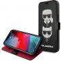 Karl Lagerfeld Heads carcasă flip pentru iPhone 12 Pro Max - negru