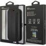 BMW PU Carbon Contrast Book carcasă pentru iPhone 12 Pro Max - negru