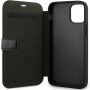 Mercedes Perforated Leather carcasă flip pentru iPhone 12/12 Pro - negru