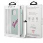 Guess Vintage Script husă din silicon pentru iPhone 12 Pro Max - mentol