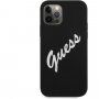 Guess Vintage Script husă din silicon pentru iPhone 12 Pro Max - negru
