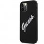 Guess Vintage Script husă din silicon pentru iPhone 12 Pro Max - negru