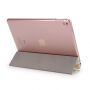 Carcasă / husă de protecţie, cu funcţie sleep şi stativ, pentru Apple iPad Pro 9,7" / Air 2 - alb cu model roz-auriu