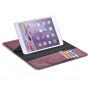 Husă / mapă CRAZY HORSE, cu stativ şi buzunare de acte, pentru Apple iPad Pro 9,7" / Air 2 - vişiniu