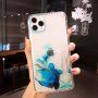 Husă transparentă, rezistentă la impact cu model de marmură pentru iPhone 11 Pro Max - albastru deschis