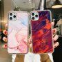 Husă de protecție rezistentă la impact, pictură abstractă pentru iPhone 12 / 12 Pro - fucsia
