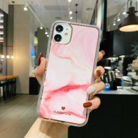 Husă rezistentă la impact cu model de marmură pentru iPhone 11 Pro Max - roz