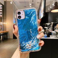 Husă rezistentă la impact cu model de marmură pentru iPhone 12 Pro Max - albastru ceresc
