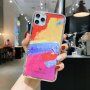Husă de protecție rezistentă la impact, pictură abstractă pentru iPhone 11 Pro Max - galben - fucsia