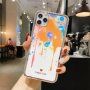 Husă de protecție rezistentă la impact, pictură abstractă pentru iPhone 11 Pro Max - portocaliu
