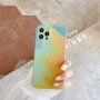 Husă de protecție din silicon pentru iPhone 11 Pro Max - turcoaz-galben