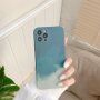 Husă de protecție din silicon pentru iPhone 12 Pro - turcoaz-gri