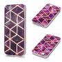 Carcasă din plastic moale marmură mozaic pentru iPhone 5 / 5S / SE (2016) - violet