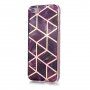 Carcasă din plastic moale marmură mozaic pentru iPhone 5 / 5S / SE (2016) - violet