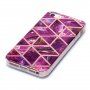 Carcasă din plastic moale marmură mozaic pentru iPhone 5 / 5S / SE (2016) - violet
