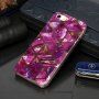 Carcasă din plastic moale marmură mozaic pentru iPhone 5 / 5S / SE (2016) - violet