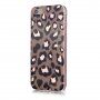 Husă din plastic moale cu model leopard pentru iPhone 5 / 5S / SE (2016) - maro