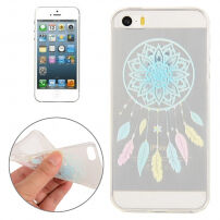 Carcasă din plastic moale, pentru Apple iPhone SE (2016) / 5S / 5 - dreamcatcher cu pene colorate