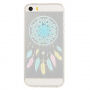 Carcasă din plastic moale, pentru Apple iPhone SE (2016) / 5S / 5 - dreamcatcher cu pene colorate