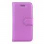 Husă flip cu textură de piele, pentru iPhone 5 / 5S / SE (2016) - violet