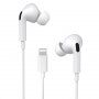 WK căști cu microfon și control al volumului cu conector lightning pentru Dispozitive Apple - alb