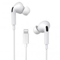 WK căști cu microfon și control al volumului cu conector lightning pentru Dispozitive Apple - alb