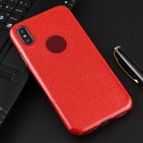 Carcasă sclipitoare pentru iPhone X / XS - roșu