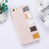 Carcasă pentru iPhone 6 / 6S - roz deschis cu pisici