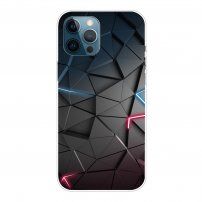 Husă rezistentă la impact cu model geometric pentru iPhone 12 Pro Max - negru