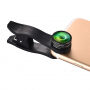 Obiectiv multifuncţional HAUTIK 4 în 1, cu clip, pentru Apple iPhone - 180° ochi de peşte / obiectiv macro / obiectiv telescopic / obiectiv panoramic