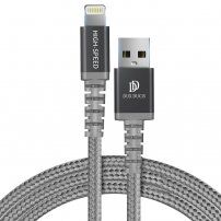 DUX DUCIS cablu de sincronizare și încărcare pentru iPhone, iPad, iPod - 1m - gri