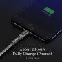 DUX DUCIS cablu de sincronizare și încărcare pentru iPhone, iPad, iPod - 1m - gri