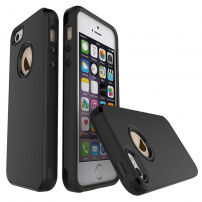 Carcasă de protecţie, cu pentru Apple iPhone SE (2016) / 5S / 5 - negru