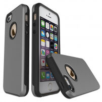 Carcasă de protecţie, cu pentru Apple iPhone SE (2016) / 5S / 5 - gri