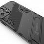 Husă de protecție durabilă cu stand pentru iPhone 12 Pro Max - negru