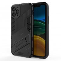 Husă de protecție durabilă cu stand pentru iPhone 11 - negru