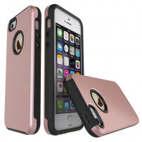Carcasă de protecţie, cu pentru Apple iPhone SE (2016) / 5S / 5 - roz-auriu