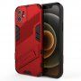 Husă de protecție durabilă cu stand pentru iPhone 12 - roșu