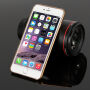 Carcasă elegantă cu pietricele sclipitoare, pentru Apple iPhone 6S Plus / 6 Plus - roz-auriu cu flori
