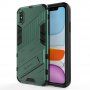 Husă de protecție durabilă cu stand pentru iPhone XR - verde