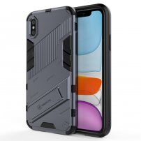 Husă de protecție durabilă cu stand pentru iPhone X / XS - gri