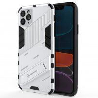 Husă de protecție durabilă cu stand pentru iPhone 11 Pro Max - alb